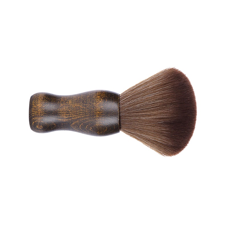 Chổi phủi tóc dính trên cổ tay cầm bằng gỗ tiện dụng cho tiệm cắt tóc