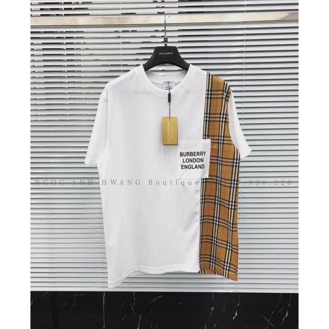 Áo Thun Nữ Nam Vintage Unisex  Phông Ngắn Tay Lỡ Form Rộng Đẹp Cá Tính Phối Kẻ Túi Chữ Nam Nữ Ulzzang Hot