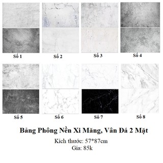 Phông nền xi măng, vân đá 2 mặt, kích thước 57*87cm, hàng có sẵn
