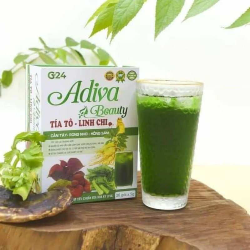 Adiva beauty tía tô linh chi 30 gói