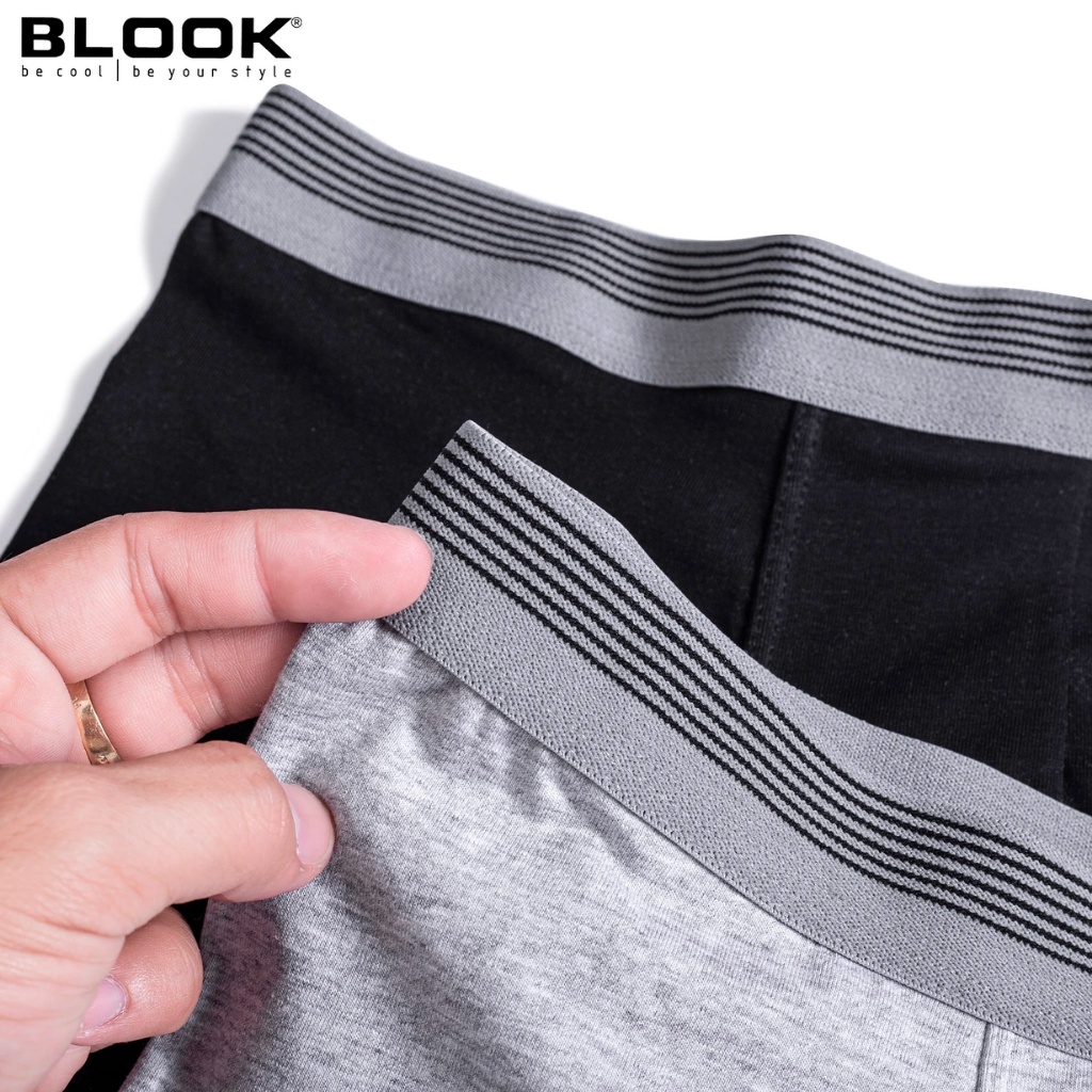 Combo 2 quần lót nam BOXER vải cotton tự nhiên 100% thoáng khí,co giãn cao cấp 79178 - BLOOK