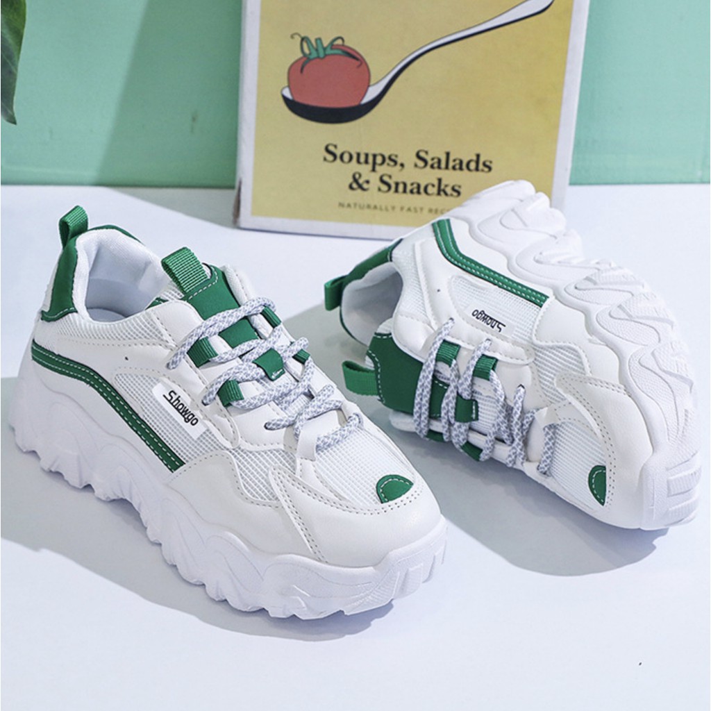 Giày thể thao sneaker nữ độn đế Sóng ShowGo