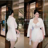 SET REN 3 MÓN ĐI TIỆC ÁO DÂY, CHÂN VÁY XÒE KÈM KHOÁC VEST SANG TRỌNG