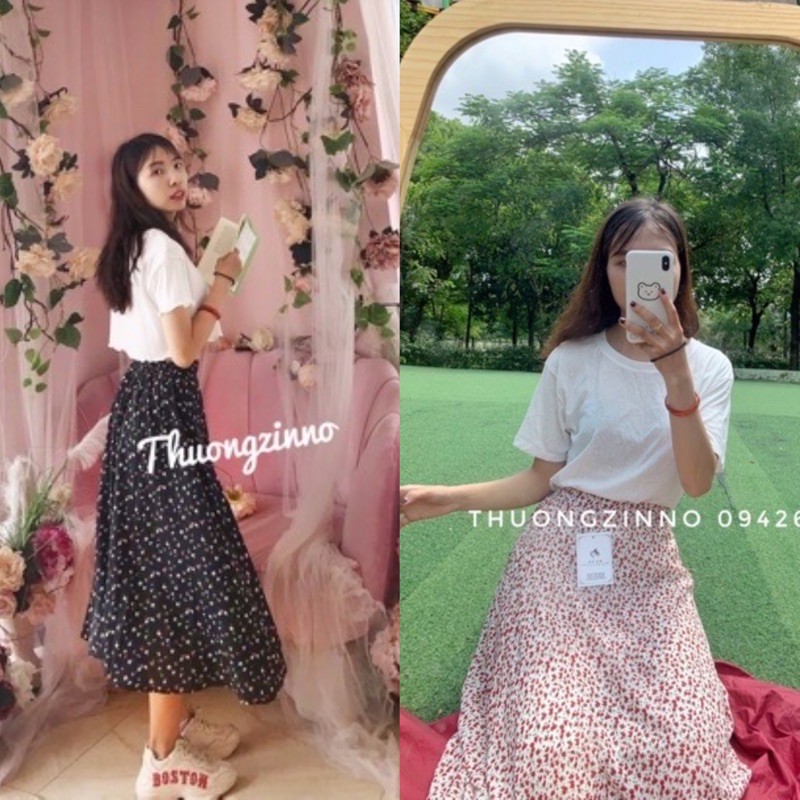 [Ảnh thật /Video] Chân váy hoa vintage chiffon hàng loại đẹp nhiều màu hàng Quảng Châu - Chân váy hoa nhí dáng dài | BigBuy360 - bigbuy360.vn