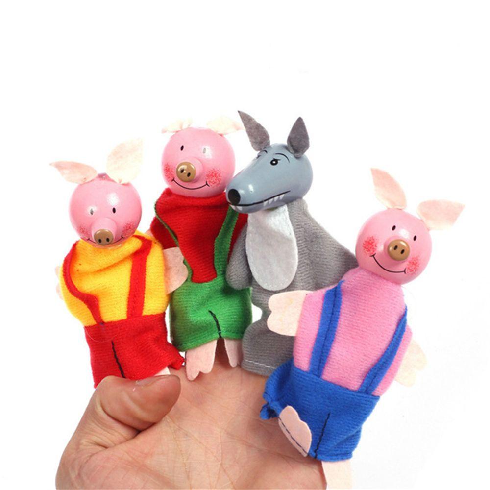 YIYU Đồ Chơi Con Rối Đeo Ngón Tay Hình Ba Chú Heo Dùng Để Kể Chuyện
