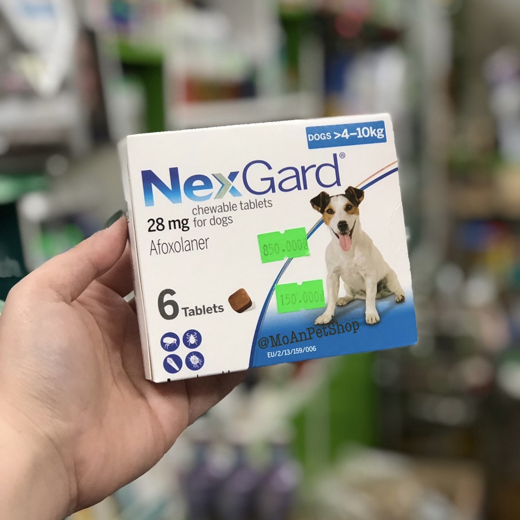 1 Viên Nén Nhai NEXGARD 28mg Hỗ Trợ Phòng Và Điều Trị Ghẻ, Ve, Viêm Da Cho Thú Cưng Từ 4kg - 10kg Hàng Pháp