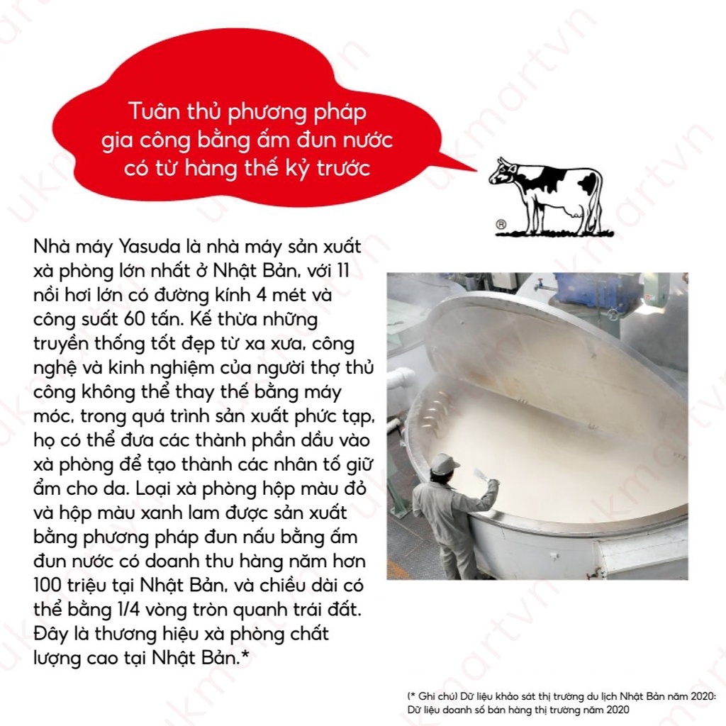 Xà Phòng Rửa Mặt Cow Beauty Soap Dưỡng Da Sáng Mịn Da Chiết Xuất Sữa Bò Tươi 100g