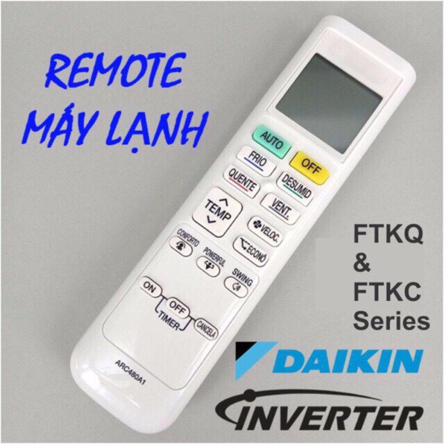 Điều khiển điều hòa Daikin dài - Remote điều hòa Daikin 2 Chiều