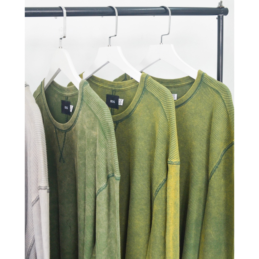 Áo Waffle tay dài màu Wash BDG chính hãng