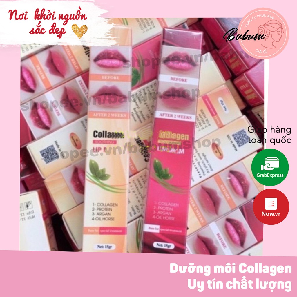 Dưỡng môi collagen kích màu sau xăm giúp môi đều màu, khắc phục mọi khuyết điểm khi phun môi