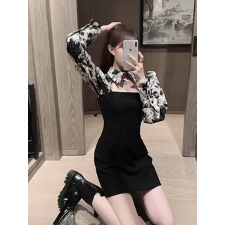 Set đầm body + sm loang