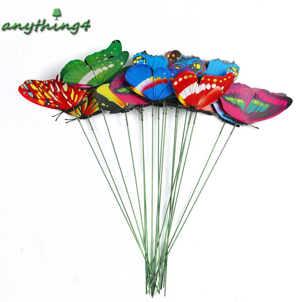 Set 4 con bướm giả 3D bằng PVC trang trí vườn cây