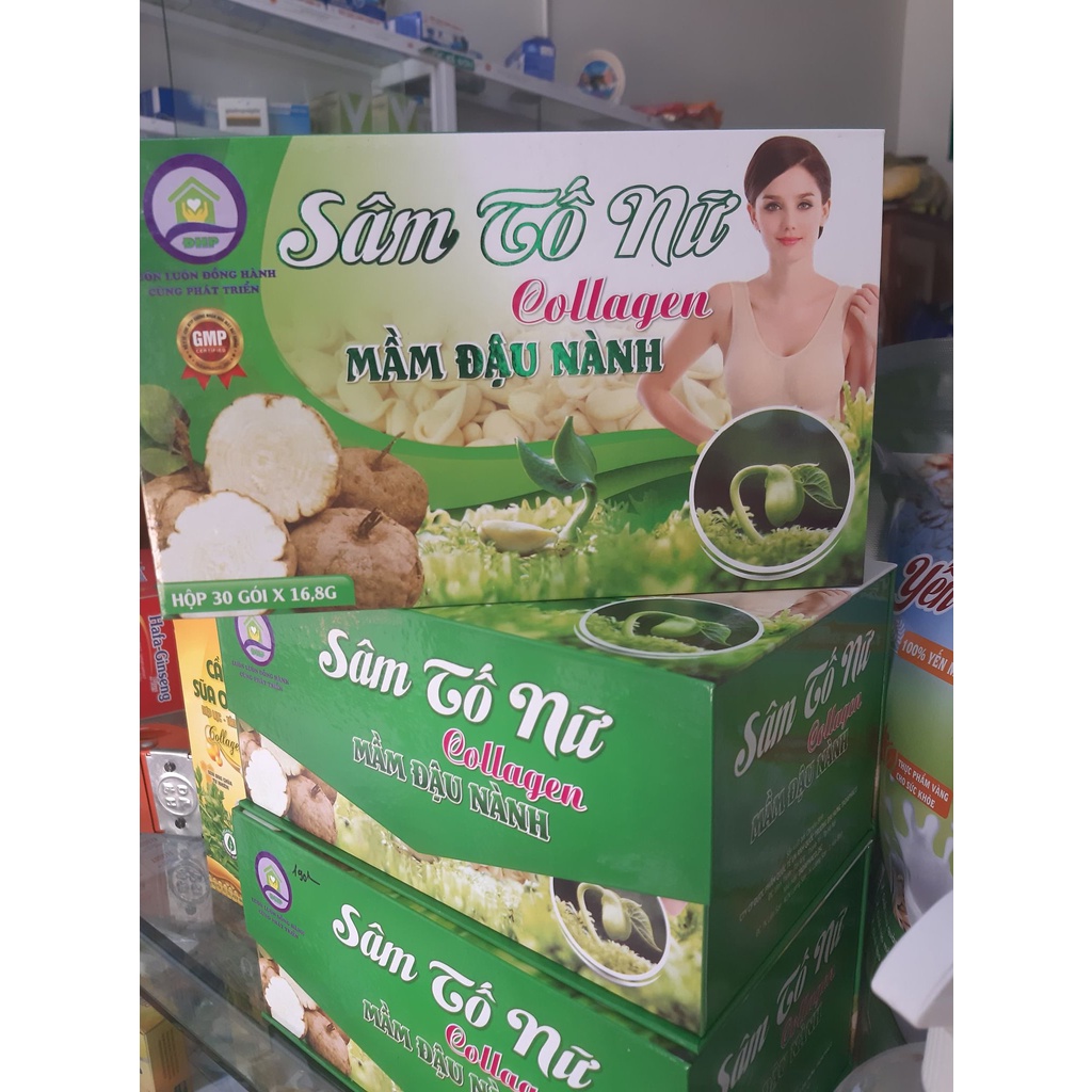 SÂM TỐ NỮ MẦM ĐẬU NÀNH COLLAGEN GIÚP LÀM ĐẸP DA, SĂN CHẮC VÒNG 1, GIẢM NÁM , MỜ THÂM