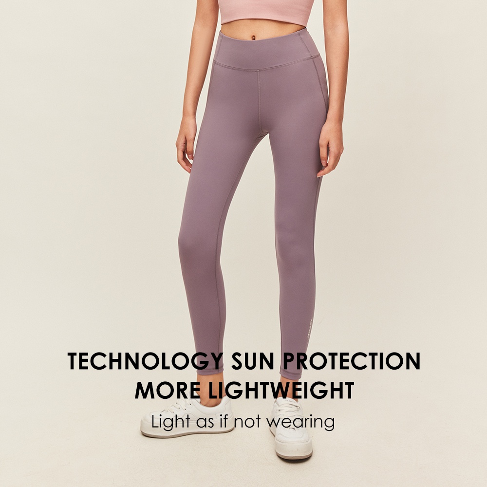Quần legging OhSunny bằng lụa lạnh lưng cao chống tia cực tím cho nữ