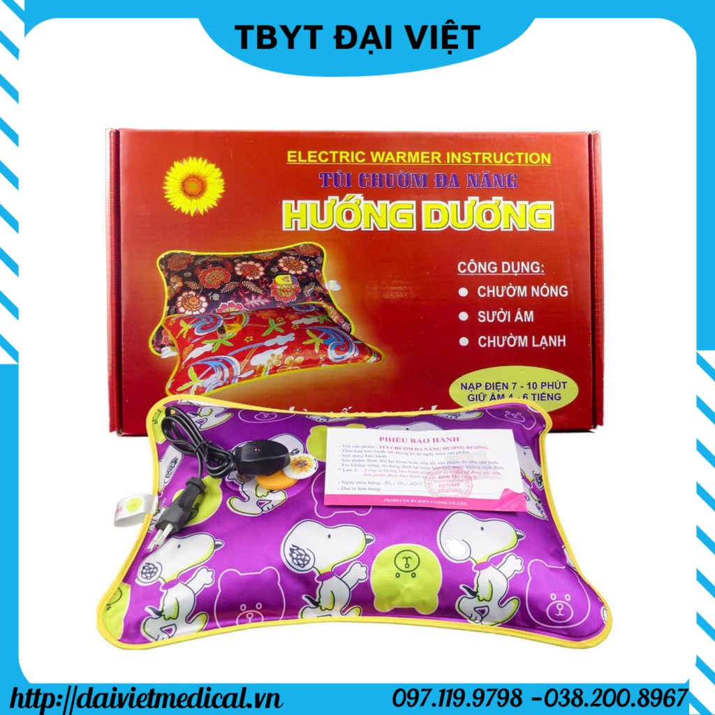 Túi Sưởi Đa Năng Hướng Dương chườm nóng, lạnh các size bảo hành chính hãng 12 tháng hàng Việt Nam chất lượng cao