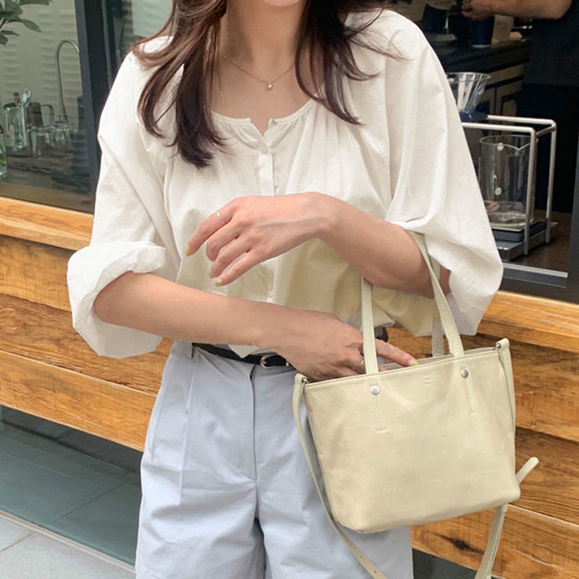 Áo sơ mi nữ tay dài cổ tròn dáng rộng phong cách retro Hồng Kông thời trang 2021