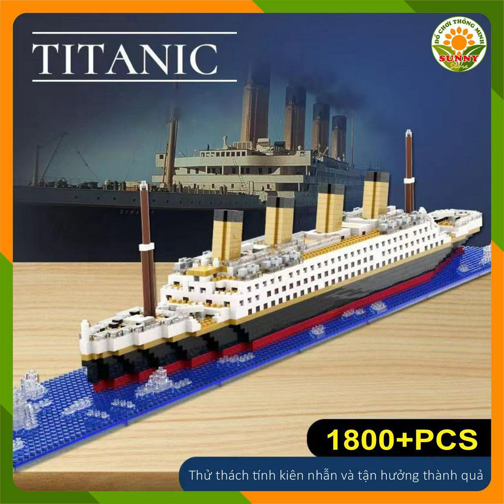Mô hình lắp ghép 3D Công trình kiến trúc Tàu Titanic - Tàu du lịch huyền thoại - Kích thước: 56x8x11cm - 1800pcs