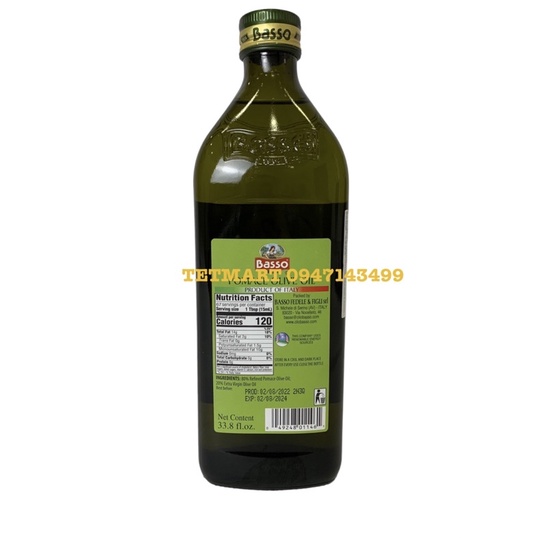Dầu oliu  pomance Basso 1L nhập khẩu  Hàng EUfood chính hãng