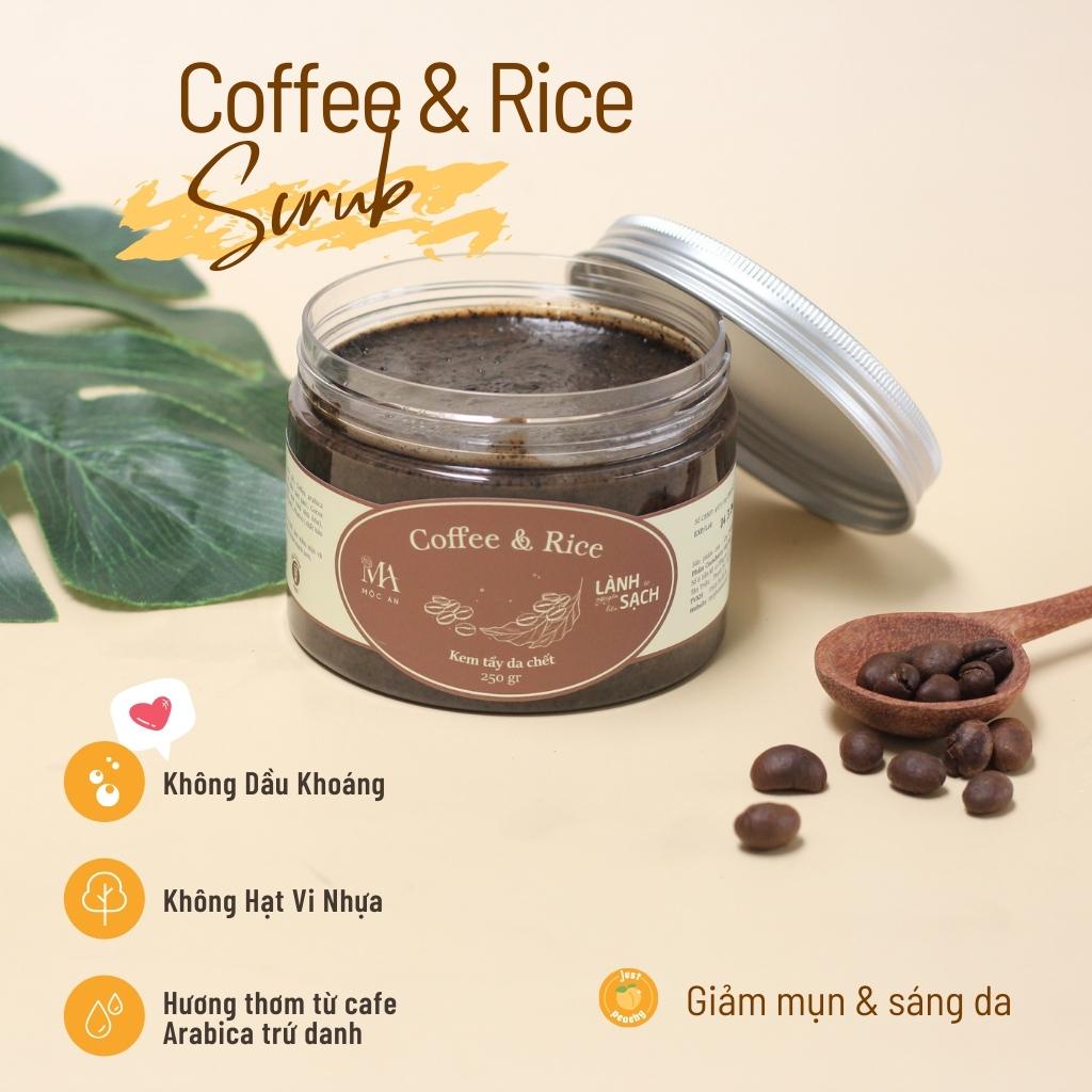 Tẩy Da Chết Body Mộc An Chiết Xuất Cafe Giúp Làm Sạch Sâu, Sáng Da Coffee & Rice 250g