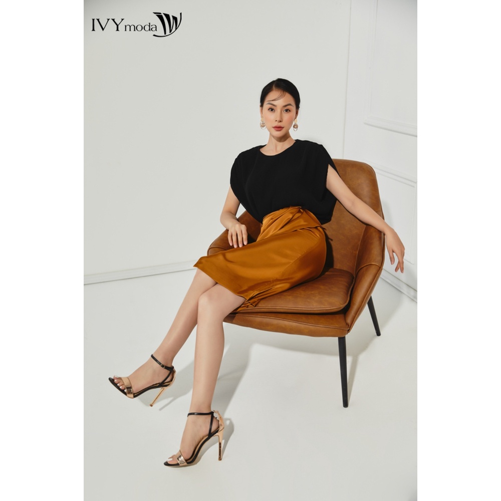 Chân váy xếp dáng wrap skirt IVY moda MS 31M5695