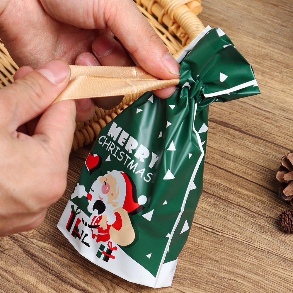 Set 50 Túi Đựng Bánh Quy Trang Trí Giáng Sinh Năm Mới