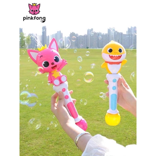Súng bắn bong bóng phát nhạc Pinkfong/ Đồ chơi bắn bong bóng cho bé BabyShark nội địa Hàn
