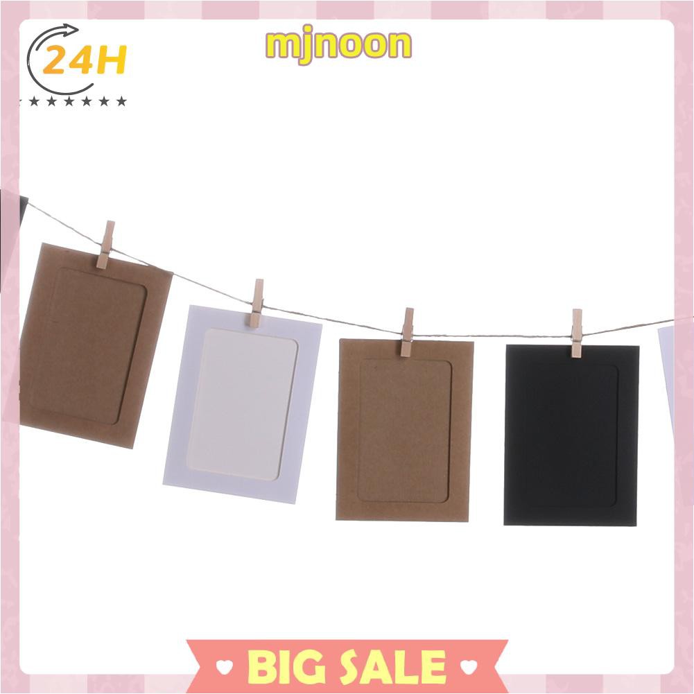 Set 10 Khung Ảnh Giấy 3-7 Inch Kèm Kẹp Và Dây Treo