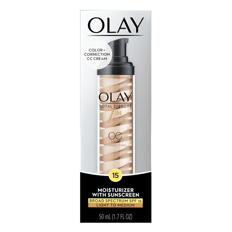 Kem nền Olay Total Effects 7 in 1 Tone Correcting - Light/Medium SPF 15