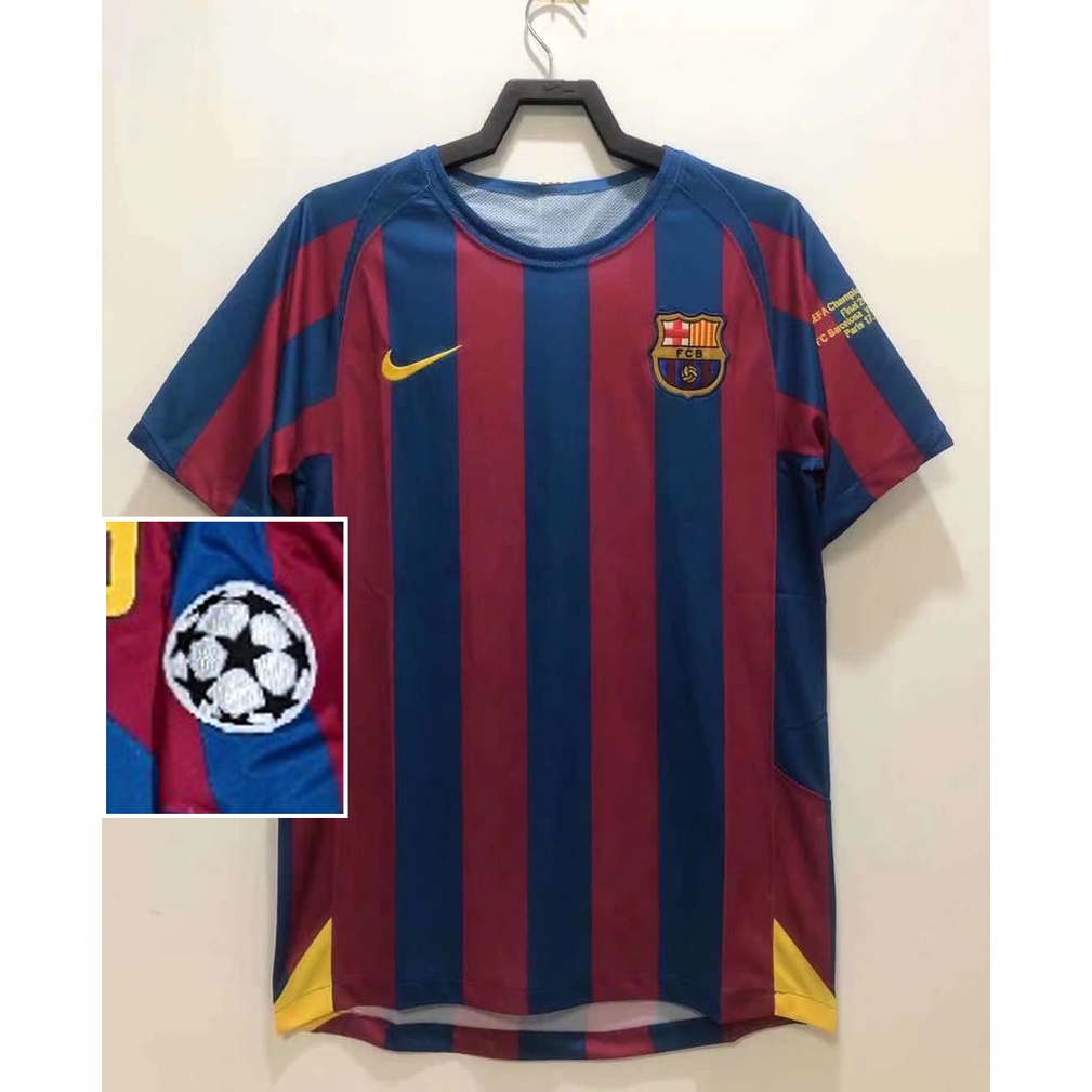 Áo Thun Bóng Đá Số 05-06 Barcelona Phong Cách Vintage