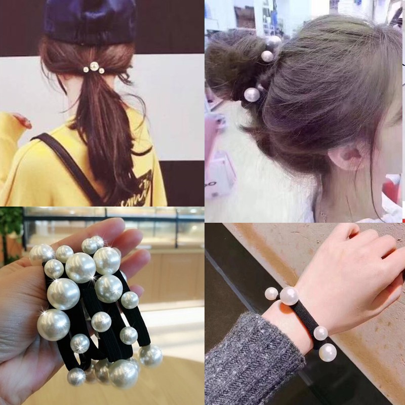 Dây Buộc Tóc Đính Ngọc Trai Thời Trang Hàn Quốc