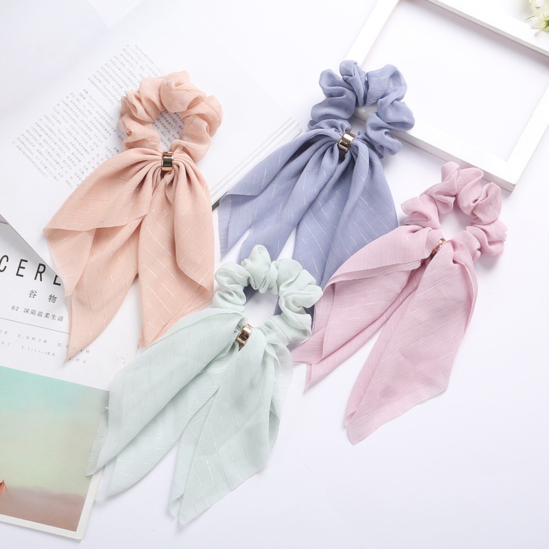 Dây Cột Tóc 2 Lớp Bằng Vải Mềm Thắt Nơ Thời Trang Giáng Sinh Dành Cho Bạn Nữ