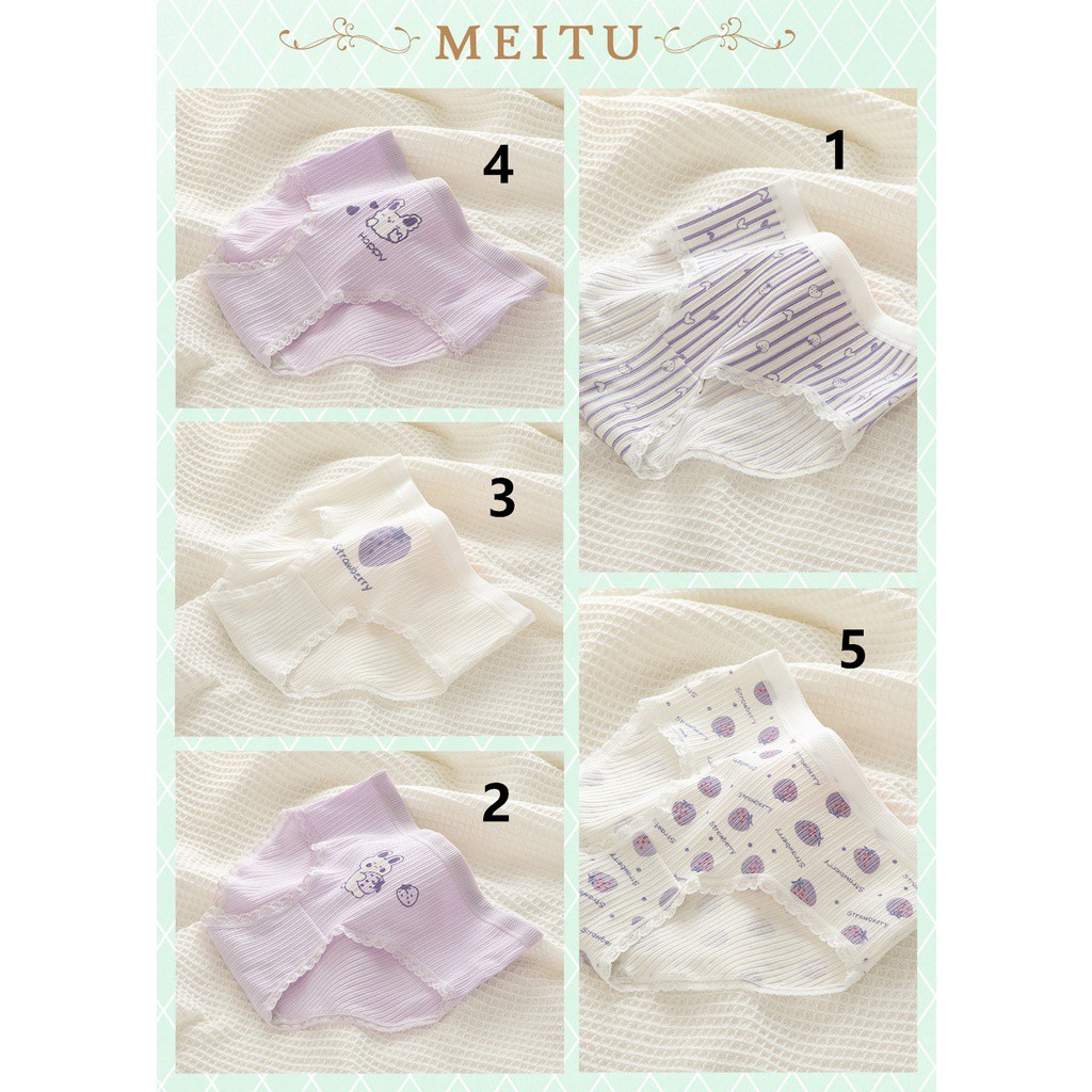 Quần Lót Cotton Lưng Vừa Thoải Mái Thời Trang Cho Nữ