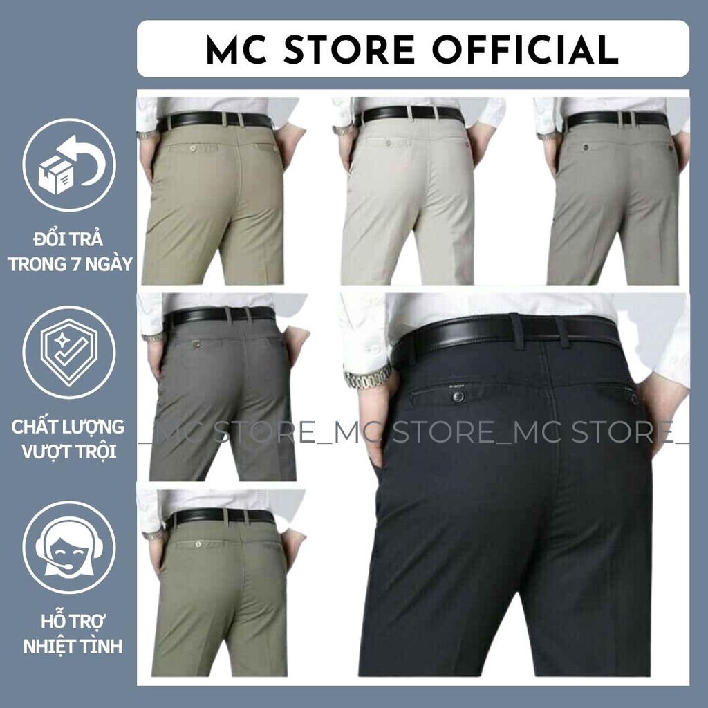 Quần Dài Nam Ống Suông kaki Chất Vải Dày Đẹp không xù lông không chùn mềm mịn, đẹp Full Size 45-100kg