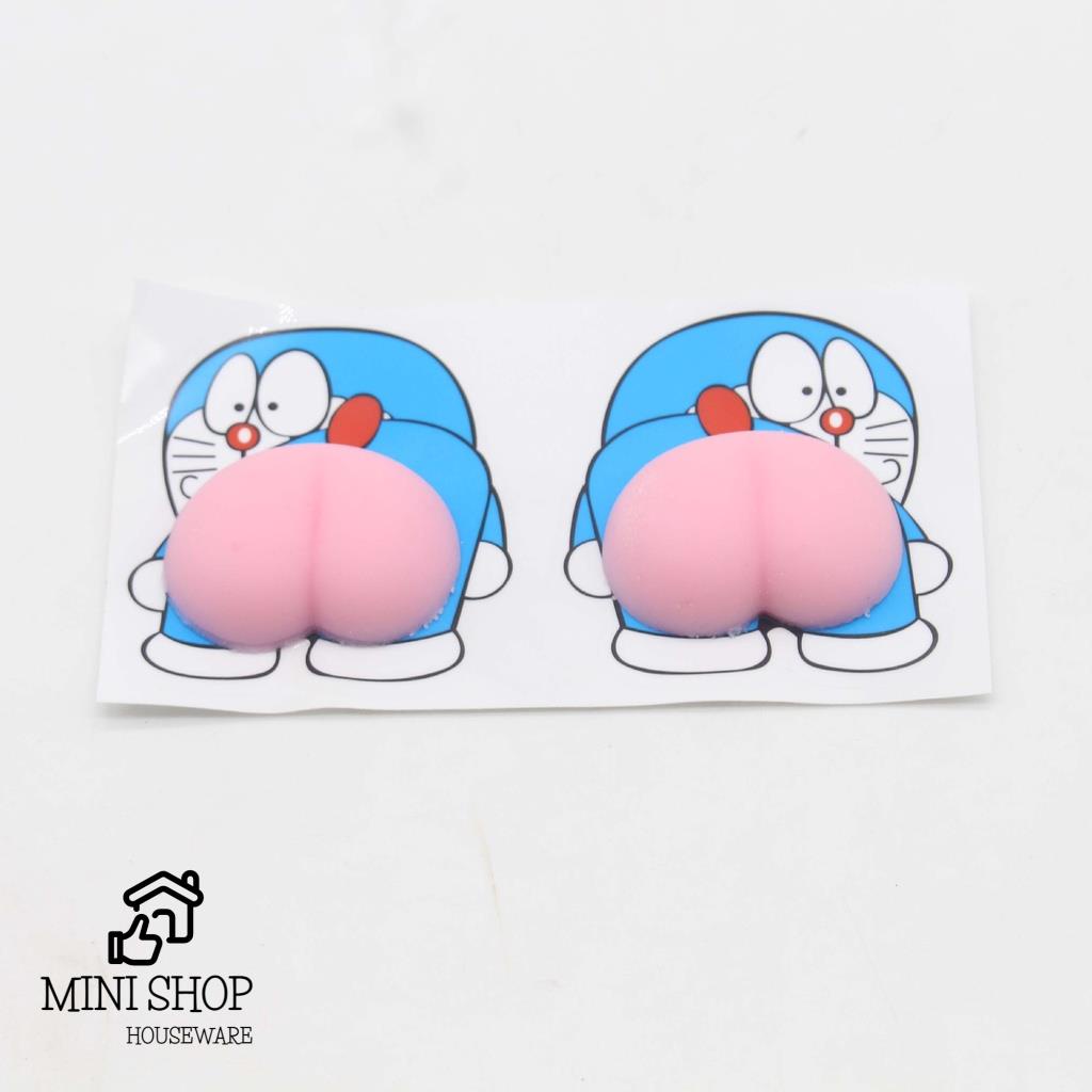 Dán Mông Đào ĐôRÊMON Silicon Siêu Cute Dán Ốp Điện Thoại Chặn Cửa Chống Va Đập Otô