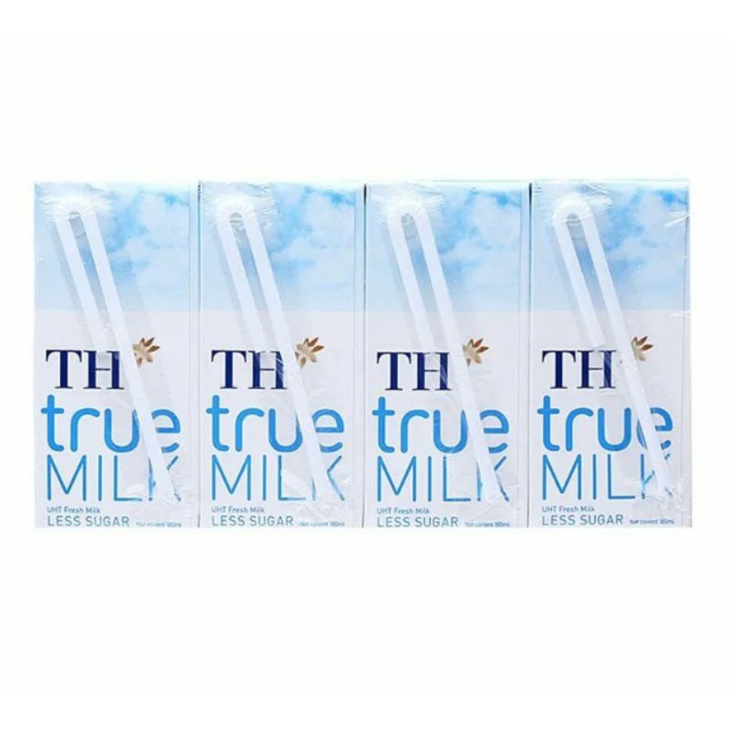 vỉ 4 hộp sữa tươi tiệt trùng th trumilk 180ml để u