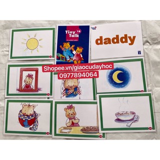 Flashcards  Tiny Talk 1A-1B ( khổ A5 - ép plastic bền đẹp )