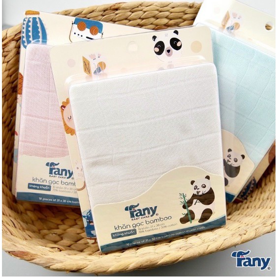 Set 10 khăn sữa sợi tre Bamboo Fany (31x30cm)