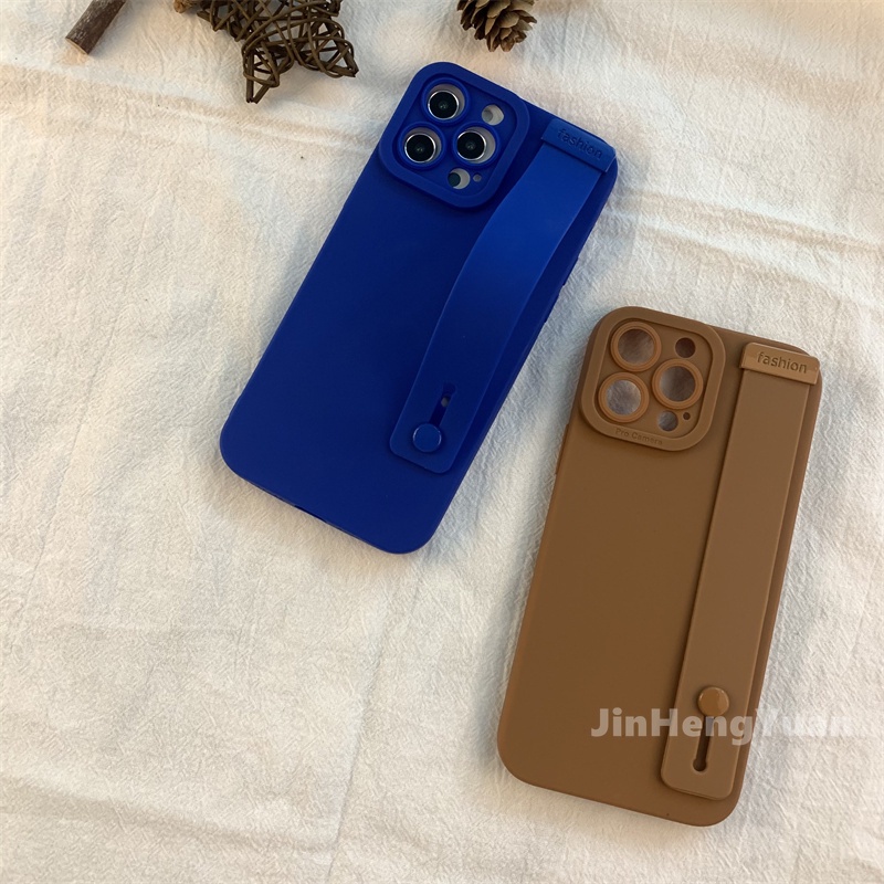 Ốp điện thoại silicone có dây đeo cổ tay thích hợp cho IPhone13 12 11 Pro Max X XS XR 7 8 Plus