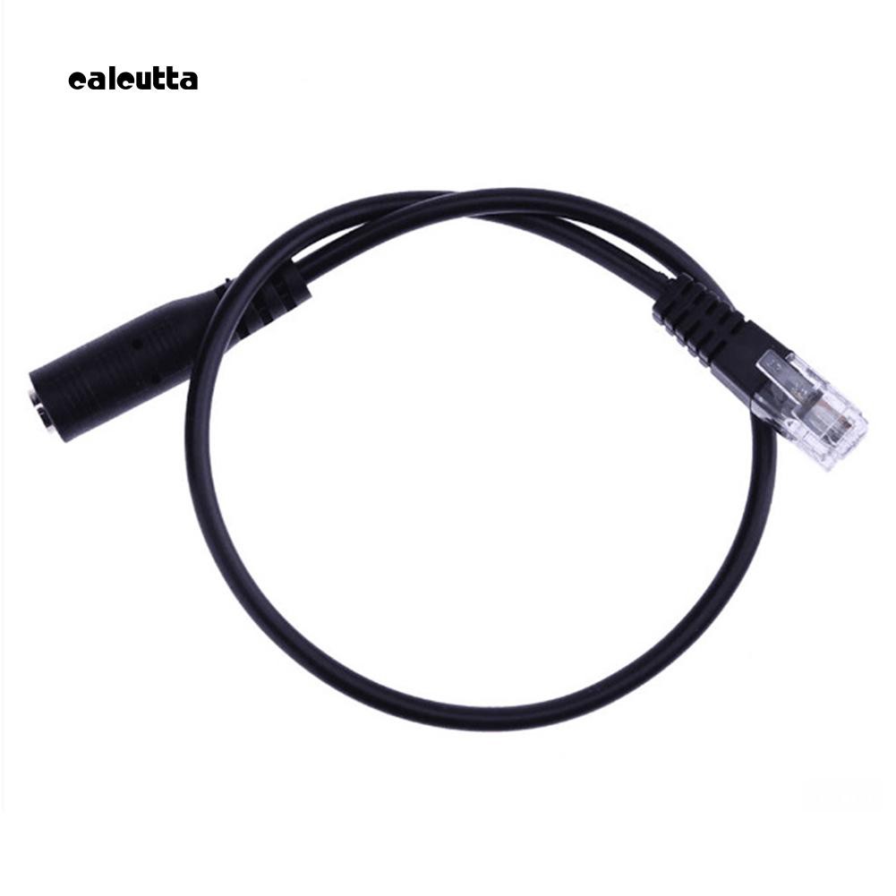 Dây Cáp Chuyển Đổi Tai Nghe Điện Thoại 3.5mm OMTP 20Cm Sang 4P4C RJ9 / RJ10