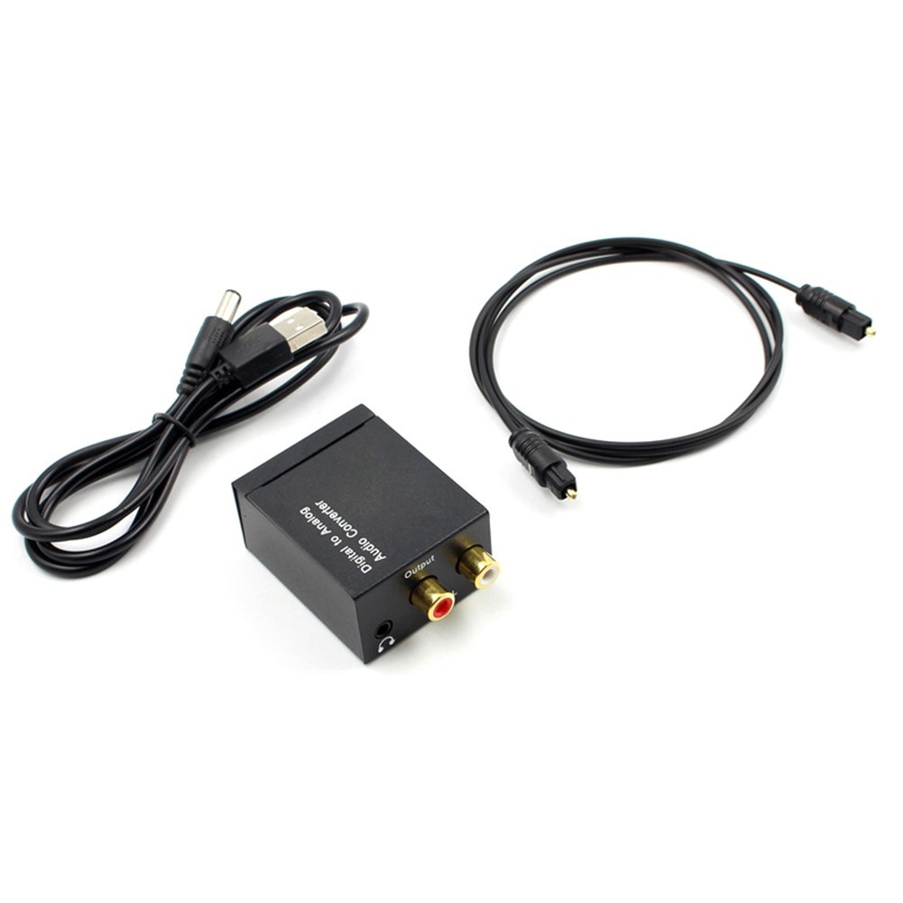 3.5mm Optical Coaxial Toslink Digital to Analog RCA R/L Audio Converter Adapter