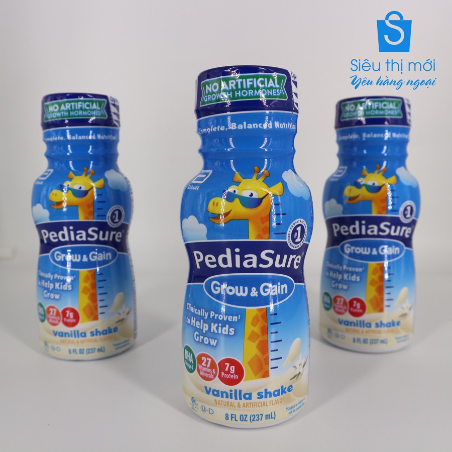 Combo 6 chai Sữa nước Pediasure 237ml Mỹ nhập khẩu - Phát triển toàn diện cho trẻ 1-13 tuổi