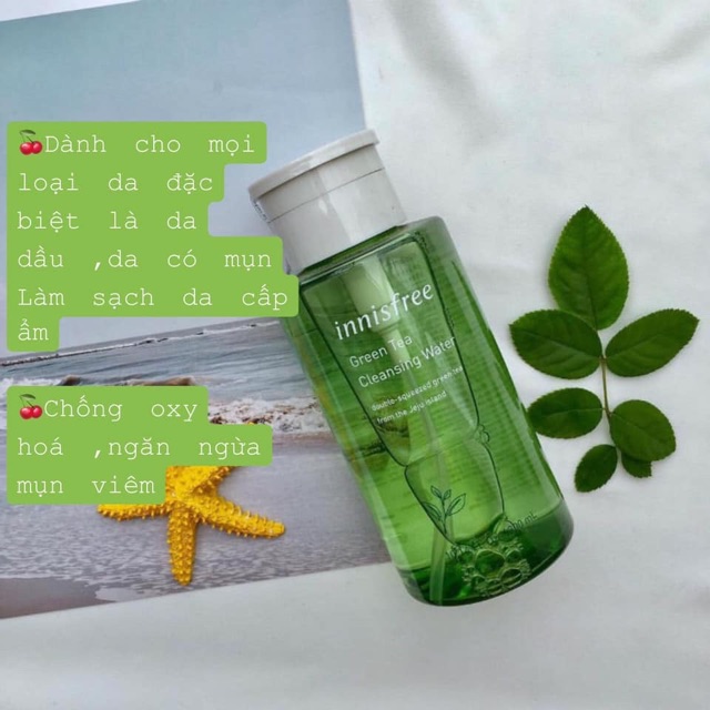( Mẫu mới 2019 ) Nước Tẩy Trang Trà Xanh INNISFREE GREEN TEA CLEASING WATER 300ml | BigBuy360 - bigbuy360.vn