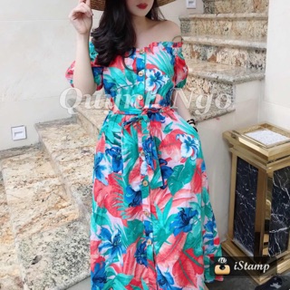 Đầm hoa zara chất liệu lụa tarta