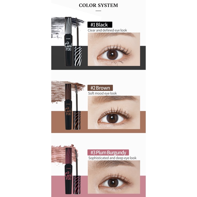 Mascara chuyên uốn cong và làm dài mi ETUDE Lash Perm Curl Fix Mascara Giúp Uốn Cong và chải dài lông mi 8g