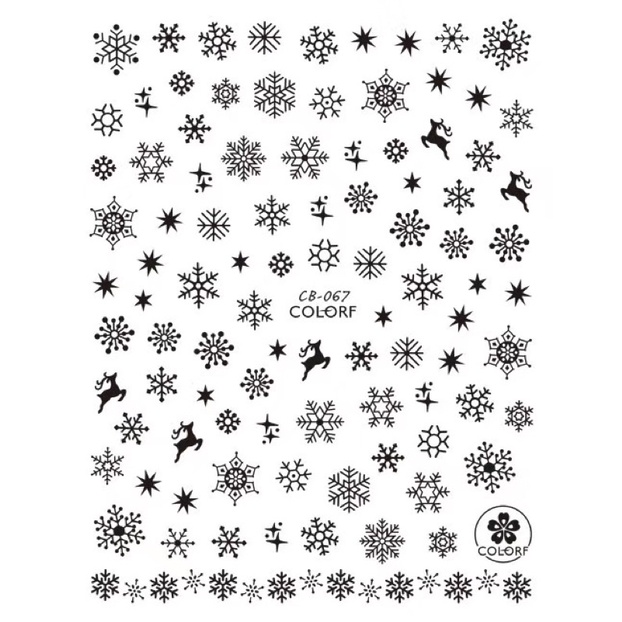 Hình dán móng tay bông tuyết CA067
