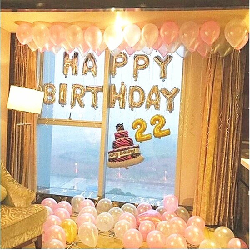 LED balloon set  happy birthday letter balloons birthday party decorations