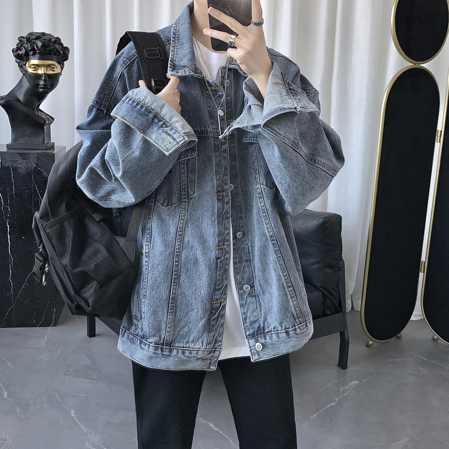 Áo Khoác Denim Thời Trang Xuân Thu Hàn Quốc Cho Nam | BigBuy360 - bigbuy360.vn