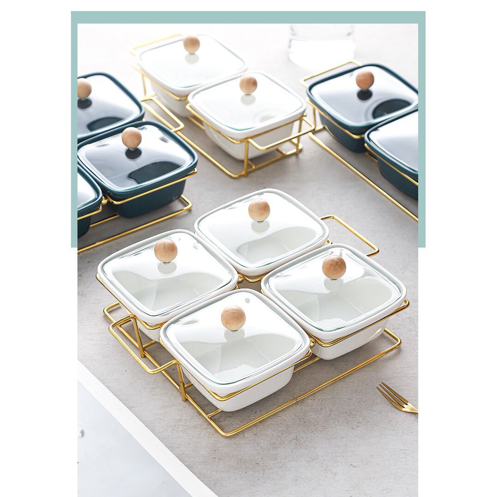Khay sứ xanh cổ vịt đựng bánh mứt, kẹo ngày Tết cao cấp CỰC xịn xò
