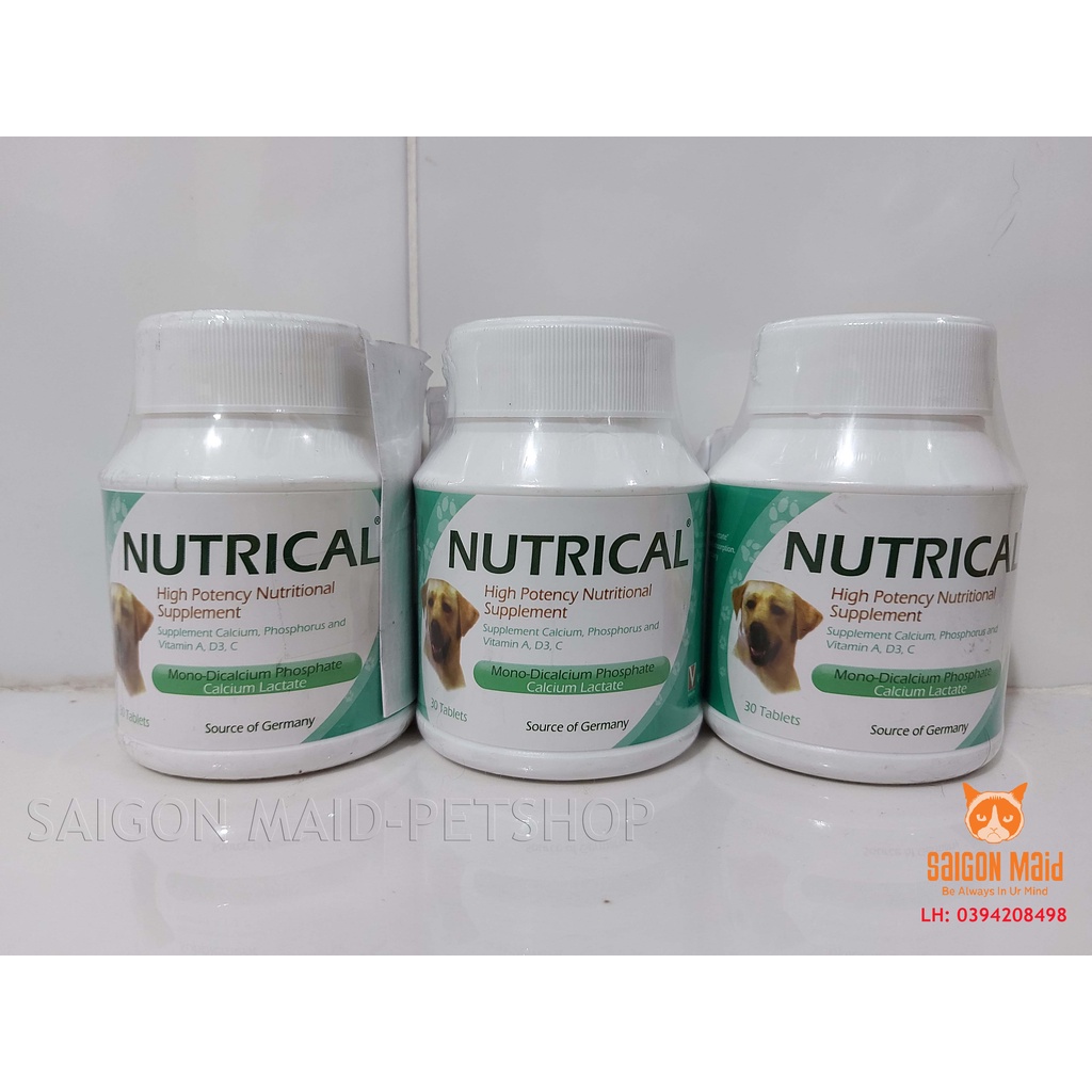 Viên uống bổ sung NUTRICAL bổ sung canxi và khoáng cho cún (30 viên)