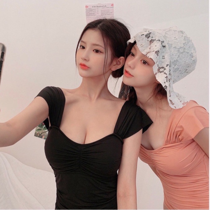 Bikini Đi Biển 1 Mảnh Có Tay Liền Thân Che Bụng Mỡ LUHAZO Đồ Bơi Nữ Chất Đẹp 2388 E-9
